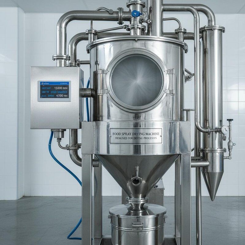Nahrungsmittel-Spray-Trocknungsmaschine mit einer Drehgeschwindigkeit von 15500 Rpm und einem maximalen Sprühdurchmesser von 4700 mm
