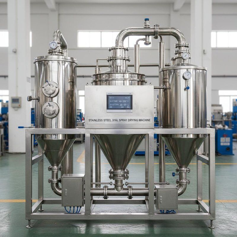 Edelstahl 316L Sprühtrocknungsanlage mit Einlasstemperatur 140-350 automatische Regelung und Auslasstemperatur 80-90 Grad für Industrie