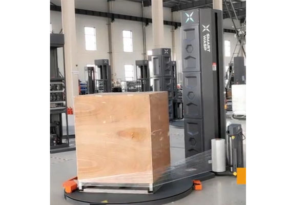 Automatische Paletten-Verpackungs-Maschine mit geschnittener Klammern-Film-Fernsteuerung